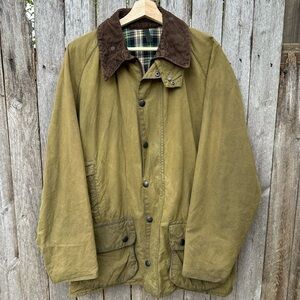 Vtg 80s Barbour Beaufort Two Warrant Waxed cotton Chore jacket 112 / 44